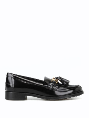 TOD'S: Mocassini e slippers - Mocassini con catena dorata e nappine