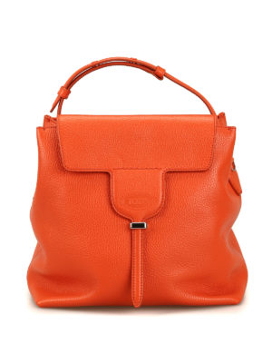 TOD'S: borse a spalla - Borsa a tracolla Joy piccola in pelle arancio