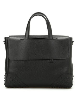 TOD'S: shopper - Shopper Gommini in pelle martellata