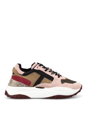 TOD'S: sneakers - Sneaker sportive a blocchi di colore
