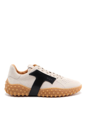 TOD'S: trainers - Gommini detailed suede sneakers