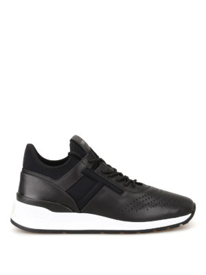 TOD'S: sneakers - Sneaker in pelle e neoprene