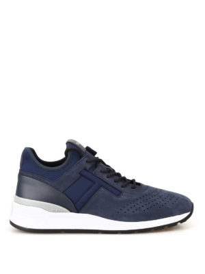 TOD'S: sneakers - Sneaker in nabuk e neoprene
