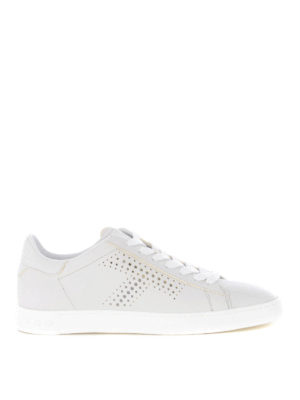 TOD'S: sneakers - Sneaker in pelle con T perforata