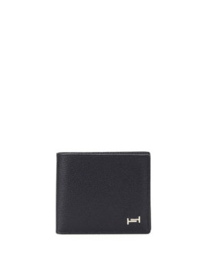 TOD'S: portafogli - Portafoglio Double T blu in pelle