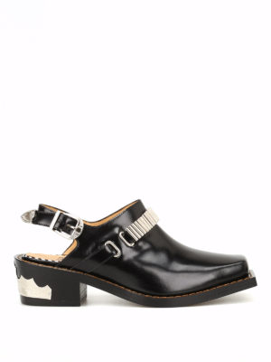 Toga: sabot - Sabot in pelle con punta quadrata