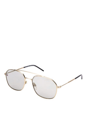 TOMMY HILFIGER: sunglasses - Gold-tone aviator sunglasses