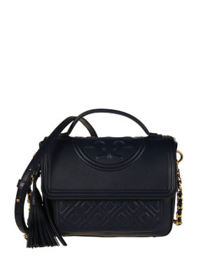 TORY BURCH: bauletti - Borsa a mano blu Fleming