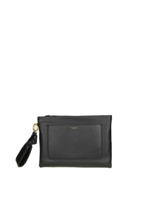 TORY BURCH: pochette - Pochette Beau in pelle nera