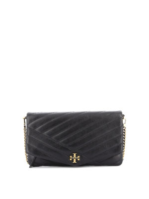 TORY BURCH: clutches - Kira Chevron black clutch