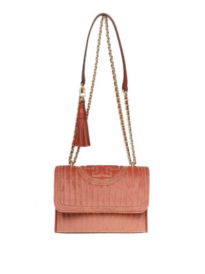 TORY BURCH: borse a tracolla - Borsa Fleming Mini Stud piccola