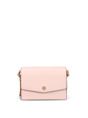 TORY BURCH: borse a tracolla - Borsa Robinson Mini rosa