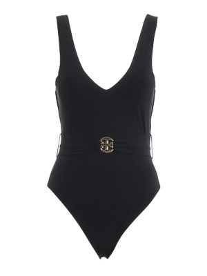 TORY BURCH: one-piece - Miller Plunge one-piece swimsuit