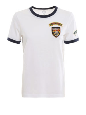 TORY BURCH: t-shirt - T-shirt con patch