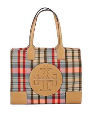 TORY BURCH: shopper - Shopper Ella Mini tartan
