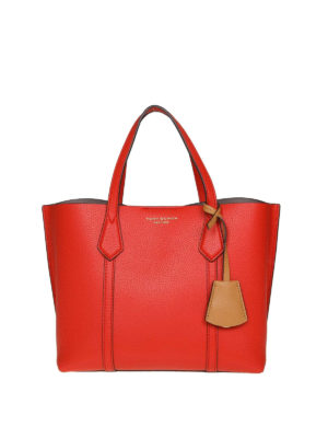 TORY BURCH: shopper - Shopper Perry piccola in pelle rossa