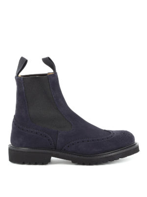 TRICKER'S: ankle boots - Henry reversed suede Chelsea boots