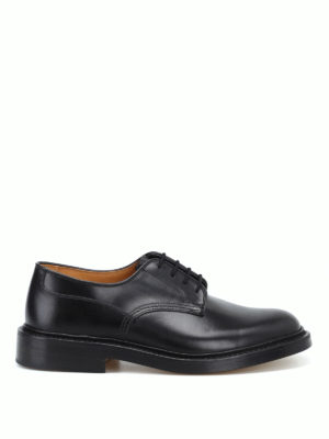 TRICKER'S: classiche - Derby stringate Woodstock in pelle nera