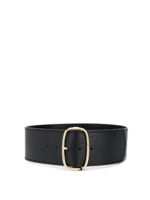 TWINSET: belts - Reptile print high waist belt