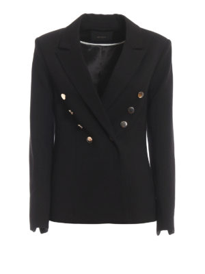 TWINSET: giacche blazer - Giacca doppiopetto in jersey
