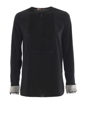 TWINSET: blouses - Envers satin cady white blouse