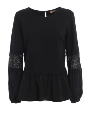 TWINSET: blouses - Macramé band viscose blouse