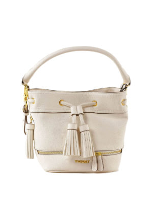 TWINSET: Secchielli - Secchiello bianco in similpelle con nappe