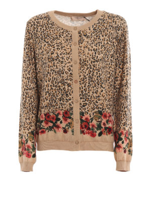 TWINSET: Cárdigans - Cárdigan - Estampado Animalier