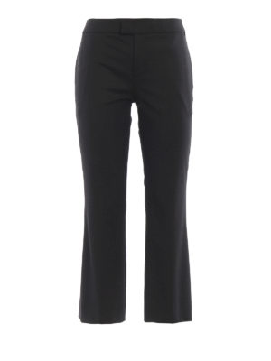TWINSET: pantaloni casual - Pantaloni bootcut in misto lana