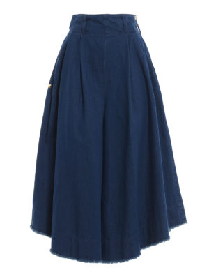 TWINSET: jeans a zampa - Gonna pantalone in denim