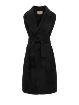 TWINSET: Knielange Mäntel - Knielanger Mantel - Schwarz