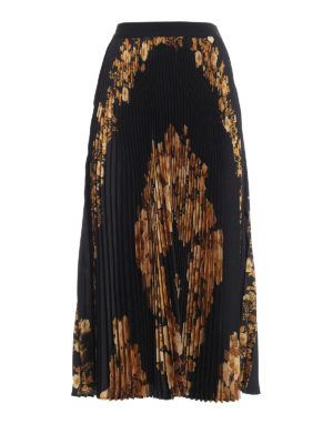 TWINSET: Knee length skirts & Midi - Floral pleated midi skirt