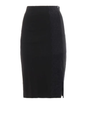 TWINSET: gonne al ginocchio  e longuette - Gonna a tubino con dettaglio in pizzo