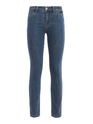 TWINSET: skinny jeans - Logo embroidery skinny jeans