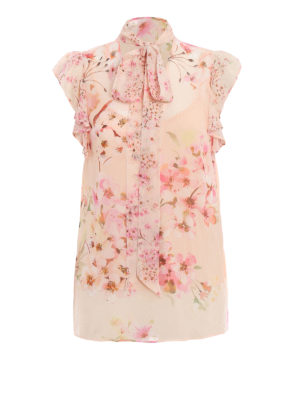 TWINSET: Tops & Tank tops - Floral print ruffled top