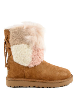 UGG: stivali - Stivali morbidi con dettagli patchwork