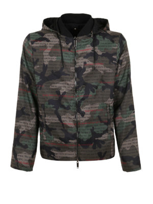 VALENTINO: casual jackets - Camouflage reversible windbreaker