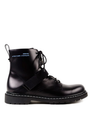 VALENTINO GARAVANI: tronchetti - Anfibi Coordinates in pelle