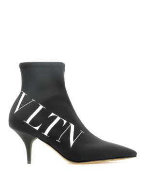 VALENTINO GARAVANI: tronchetti - Tronchetti VLTN in neoprene stretch