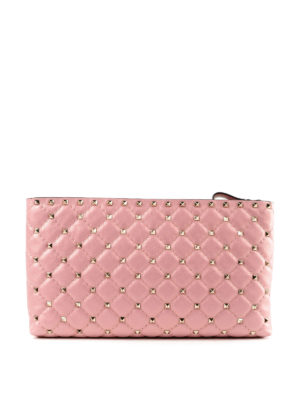 VALENTINO GARAVANI: pochette - Pochette Rockstud Spike in pelle matelassé
