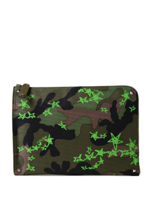 VALENTINO GARAVANI: pochette - Porta documenti stelle Zandra verdi