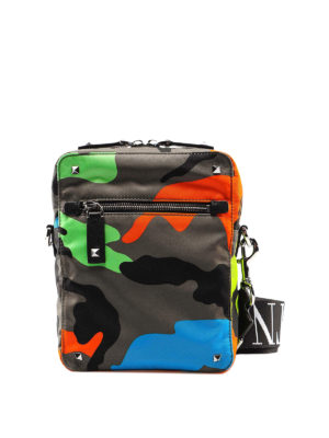 VALENTINO GARAVANI: borse a tracolla - Borsa a tracolla camouflage multicolor