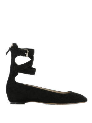 VALENTINO GARAVANI: ballerine - Ballerine in camoscio con cinturino