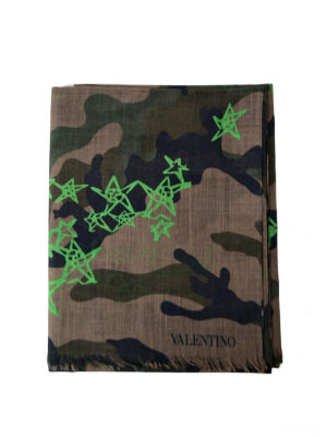 VALENTINO GARAVANI: sciarpe e foulard - Sciarpa Zandra camouflage e verde