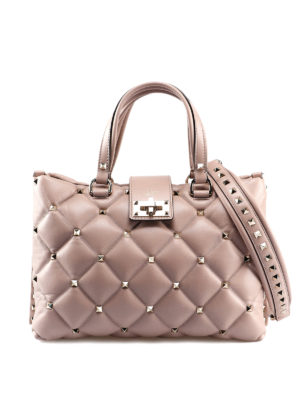 VALENTINO GARAVANI: borse a spalla - Borsa a mano Candystud in nappa trapuntata