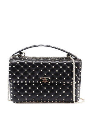 VALENTINO GARAVANI: borse a spalla - Borsa Rockstud Spike  grande nera