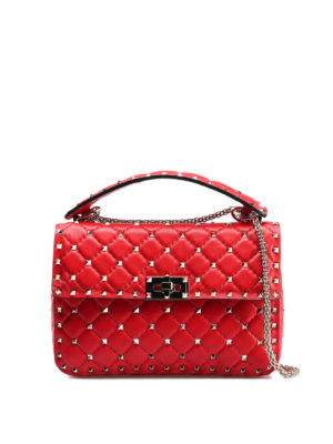 VALENTINO GARAVANI: borse a spalla - Borsa Rockstud Spike M rossa