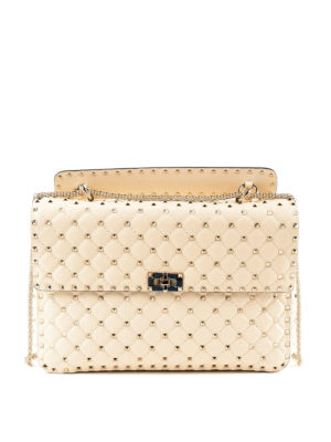 VALENTINO GARAVANI: borse a spalla - Borsa Rockstud Spike in pelle con borchie