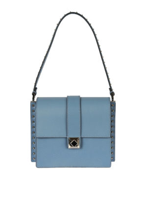 VALENTINO GARAVANI: borse a spalla - Borsa a spalla in pelle color avio