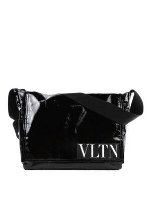 VALENTINO GARAVANI: borse a spalla - Borsa messenger VLTN in canvas lucido